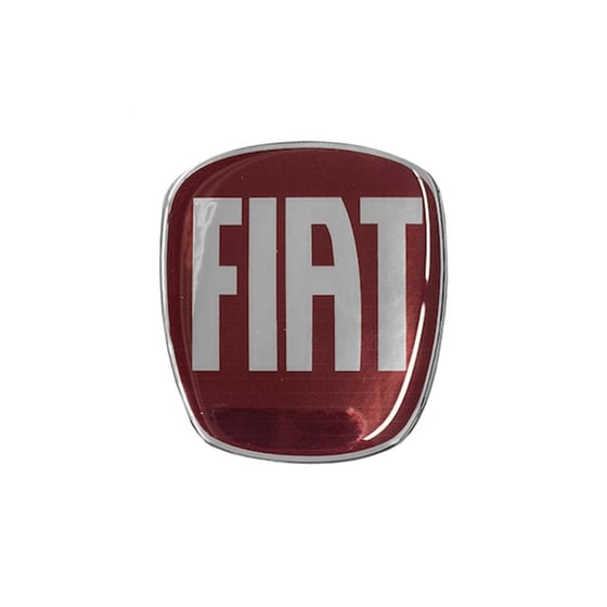 Fiat Αυτοκολλητο Σημα Πορτ Μπαγκαζ 6,3 Χ 7,1 Cm Μπορντω/χρωμιο Με Επικαλυψη Σμαλτου - 1 Τεμ. image 0