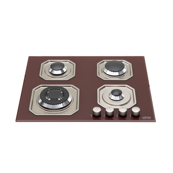 LOFRA HGR6G0/GC00(GPL) 62 cm Wine Red Εστία Υγραερίου Αυτόνομη image 2