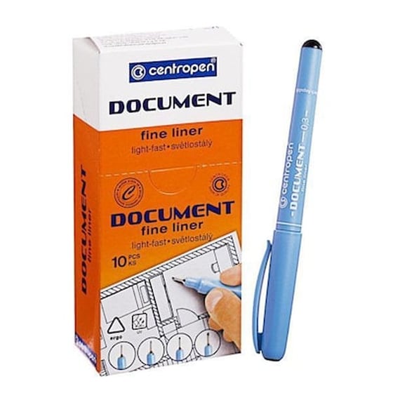 Centropen Document Πενάκι 0,7mm Μαύρο image 0