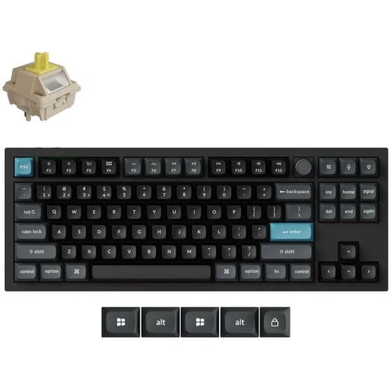 Keychron Q3 Ultra 8K Q3U-M1 Ασύρματο Gaming Μηχανικό Πληκτρολόγιο Tenkeyless με Red διακόπτες και RGB φωτισμό - Μαύρο (US) image 2
