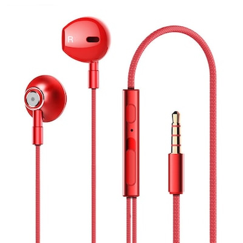 Ακουστικά Handsfree Lenovo HF 140 3.5mm Jack - Κόκκινο