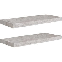 Ράφια Τοίχου VidaXL από MDF 60x23.5x3.8 cm 2 Τμχ - Γκρι
