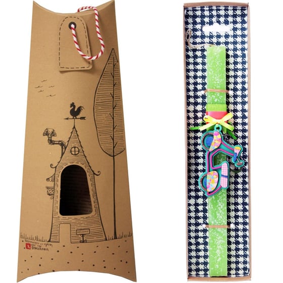 Λαμπάδα SYNCHRONIA 30 εκ. Μπρελόκ Σκούτερ - Λαχανί image 0