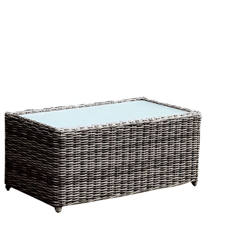 Τραπέζι Εξωτερικού Χώρου Woodwell c36012 από Γυαλί/Αλουμίνιο 100x50x45 cm - Γκρι/Καφέ