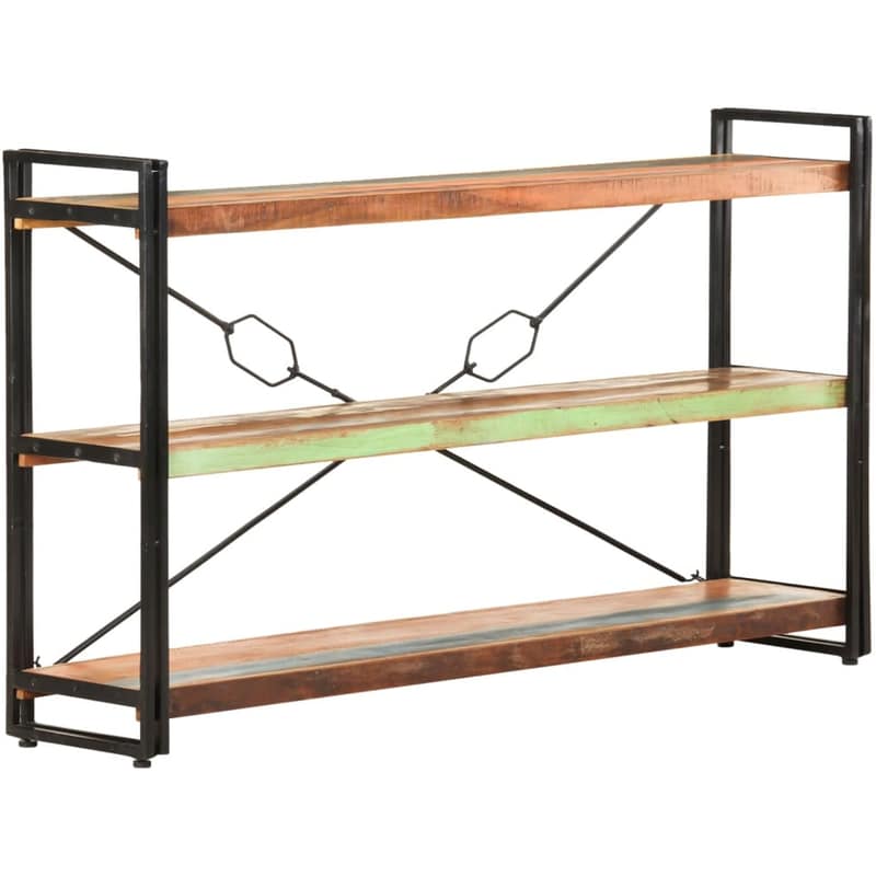 Βιβλιοθήκη VidaXL από Μέταλλο 140x140x80 cm - Καφέ/ Μαύρο