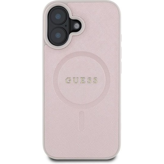 Θήκη Apple Iphone 16 - Guess Plastic Case with Magsafe - Ροζ image 1
