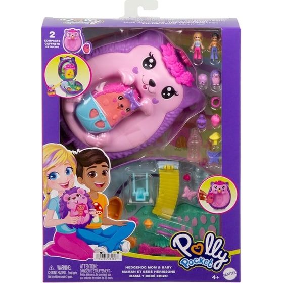 Polly Pocket Polly Mini: Τρέντι Τσαντάκι Μαμά Σκατζόχοιρος & Σκατζοχοιράκι (JBJ91) image 0