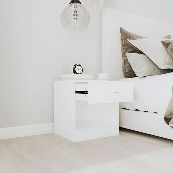 Κομοδίνο Vidaxl Από Μοριοσανίδα και Mdf 36.5x30.5x38 cm - Λευκό image 2