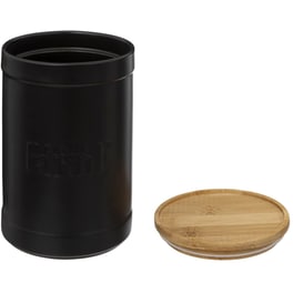 Δοχείο για Αλεύρι Spitishop Κεραμικό Φ12.2x19.5 cm - Μαύρο/Μπεζ