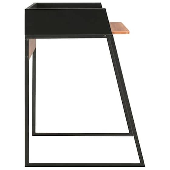 Γραφείο Μελέτης VidaXL από Μοριοσανίδα 90x60cm - Μαύρο/Καφέ image 3