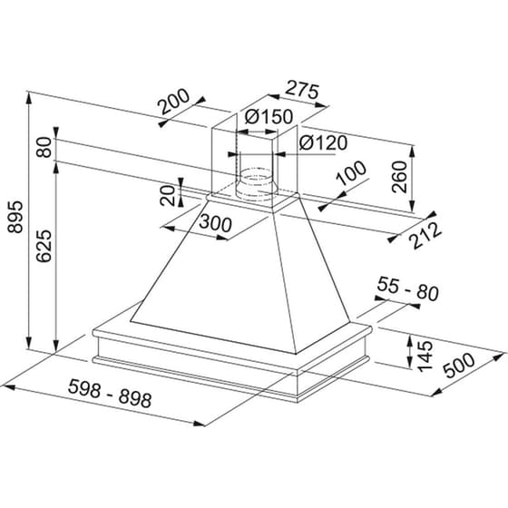 FRANKE Country FCS 60 NF 60 cm Λευκό Απορροφητήρας Καμινάδα - Τζάκι image 1