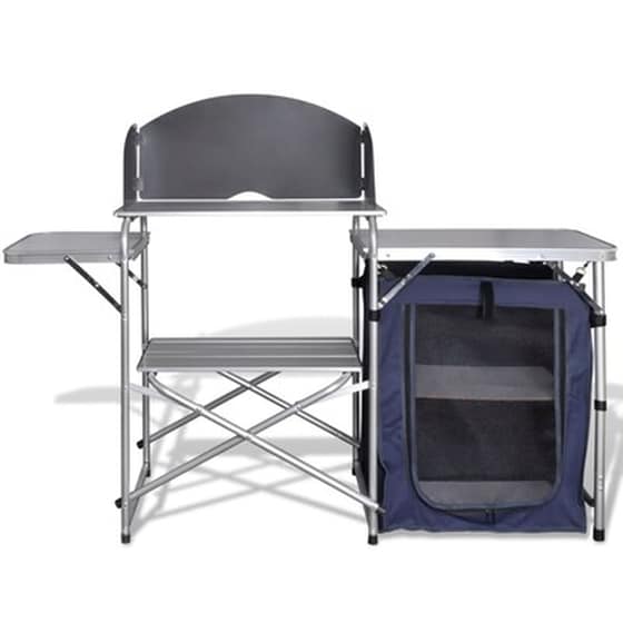 Vidaxl Τραπέζι Κουζίνας Camping Πτυσσόμενο Αλουμινίου Με Προστατευτικό Αέρα image 2