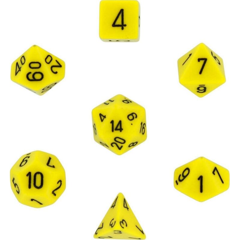 Σετ Ζάρια Opaque Polyhedral 7-die Sets Yellow /black Chessex