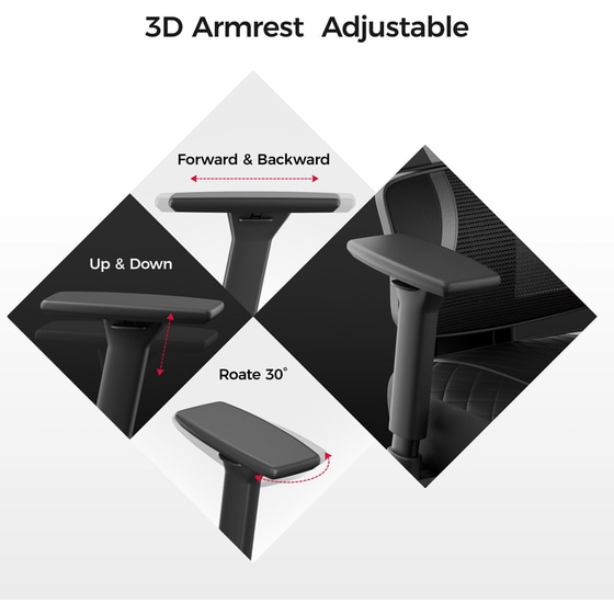 Καρέκλα Gaming Eureka Ergonomic Ergonomic Norn ERK-GC06-GY από Τεχνητό Δέρμα - Μαύρη image 5