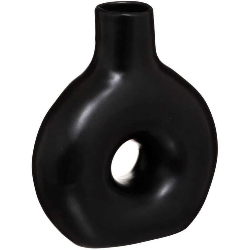 Διακοσμητικό Βάζο Spitishop Κεραμικό A-s Circle Black 185411 17x21cm - Μαύρο