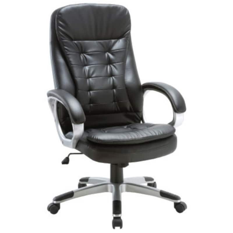 Καρέκλα Διευθυντική Woodwell BF5150 από Τεχνητό Δέρμα - Μαύρη