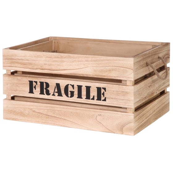 Σετ Διακοσμητικά Τελάρα Home Deco Factory  2τμχ "Fragile" Ξύλινα - Καφέ image 4