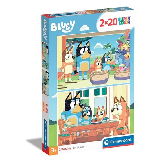 Παιδικό Παζλ Clementoni Super Color Bluey (2x20 Κομμάτια) image 0