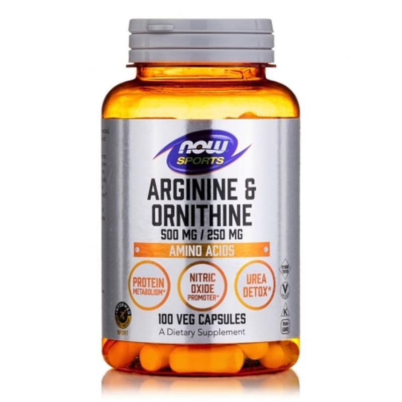 NOW Αμινοξέα Now Sports Arginine And Ornithine 500/250 mg - 100 κάψουλες