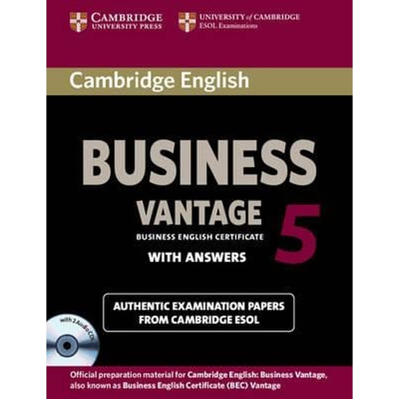 Cambridge English Business 5 Vantage Self-study Pack