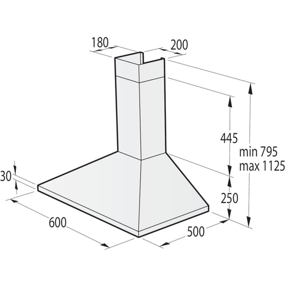 GORENJE WHC63CLB 60cm Μαύρο Καμινάδα Απορροφητήρας image 5