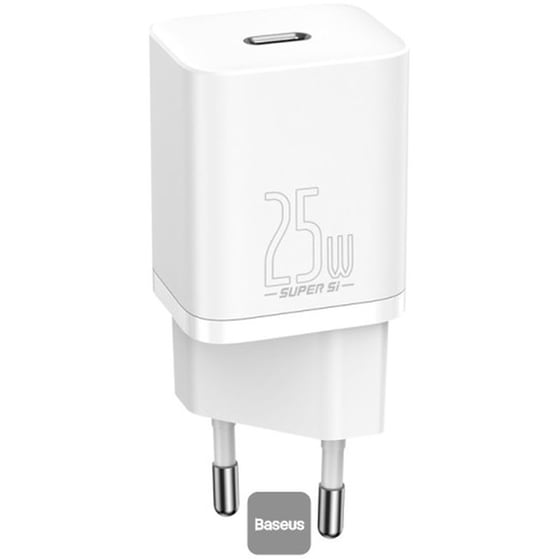 Φορτιστής Πρίζας Baseus Super Si USB-C 25 W - Λευκό image 0