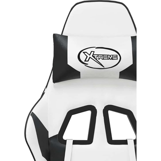 Καρέκλα Gaming VIDAXL 345455 με Ρυθμιζόμενα Μπράτσα από Τεχνητό Δέρμα - Λευκό / Μαύρο image 6