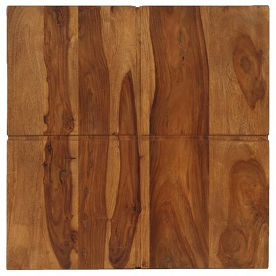 Τραπεζάκι Σαλονιού Vidaxl από Μασίφ Ξύλο Sheesham 80x80x30cm - Καφέ image 4