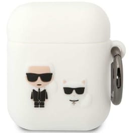 Θήκη Ακουστικών Karl Lagerfeld Chupette Silicone Case για Apple AirPods 1/2 - Λευκό