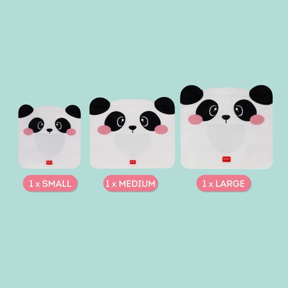 Σετ Θήκες Φαγητού Legami Panda 3 Τμχ - Λευκό/Μαύρο image 3