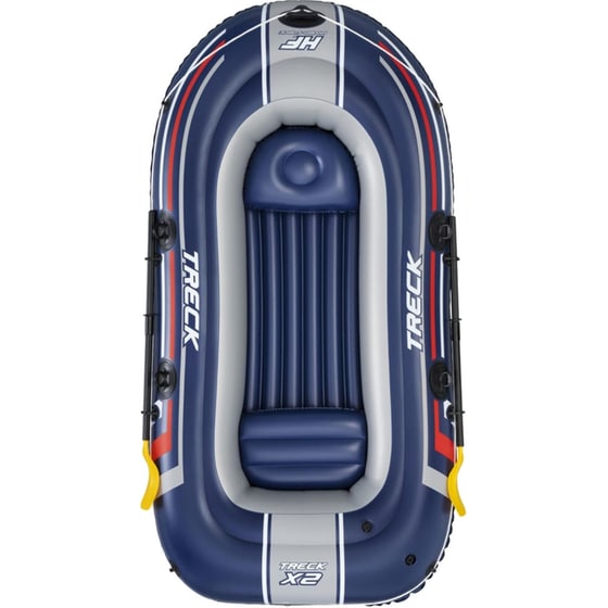 Σετ Φουσκωτή Βάρκα Bestway Hydro-Force Treck x2 με Τρόμπα από PVC κατάλληλο για 3 άτομα - Μπλε/ Γκρι image 3