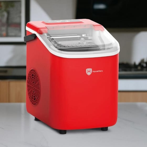 Παγομηχανή HOMEVERO HV-IM1224R 112 W Κόκκινο image 2