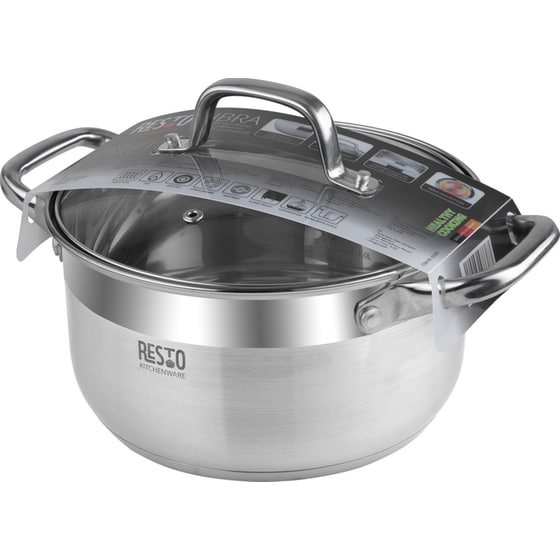 Κατσαρολάκι Ρηχό RESTO Casserole-92003 από Ανοξείδωτο Ατσάλι 20 cm 3.6 L Inox image 7