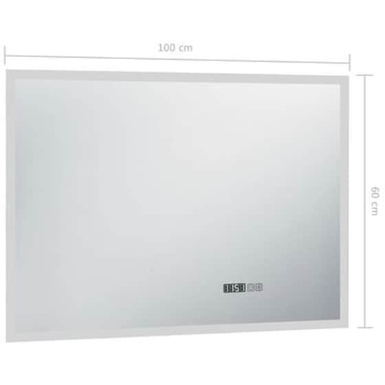 Διακοσμητικός Καθρέφτης Μπάνιου VidaXL Γυάλινος 100x60 cm image 6