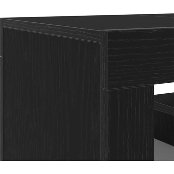 Έπιπλο Τηλεόρασης VidaXL με LED 120 x 35 x 40 cm - Μαύρη Οξιά image 9