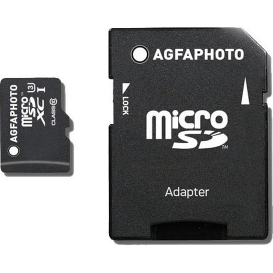 AgfaPhoto microSDXC 128GB Class 10 U3 V10 High Speed με αντάπτορα image 0