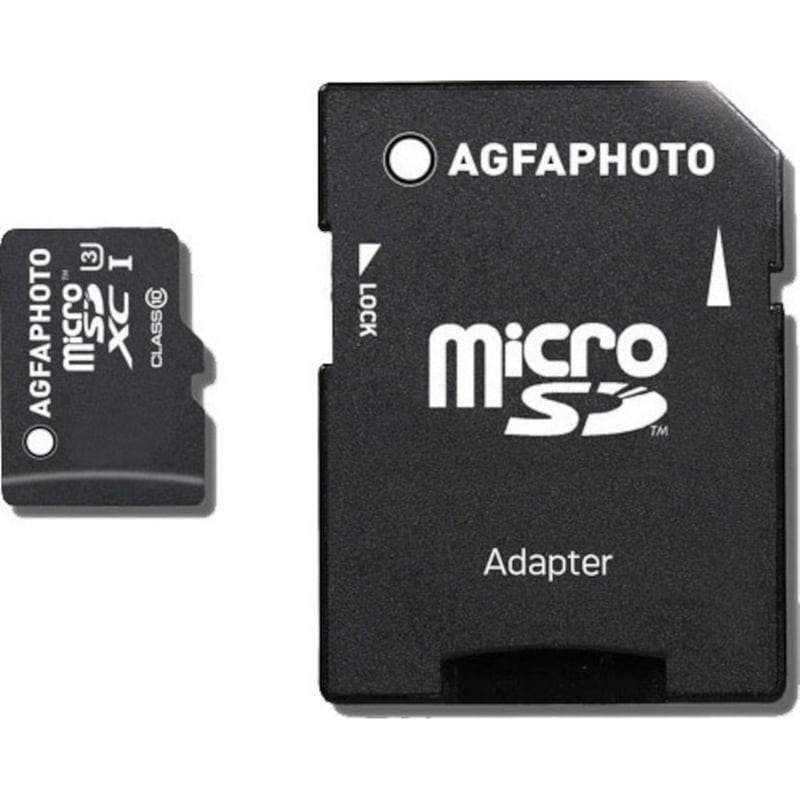 AGFAPHOTO AgfaPhoto microSDXC 128GB Class 10 U3 V10 High Speed με αντάπτορα