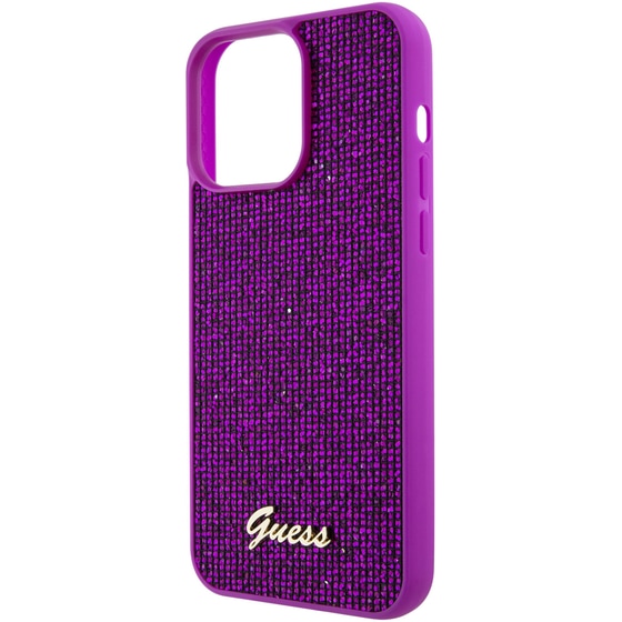 Θήκη Apple iPhone 15 Pro Max - Guess Disco Script Metal Logo Collection - Φουξία image 4