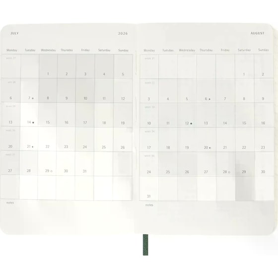 Ημερολόγιο Εβδομαδιαίο Moleskine 2026 12Μ Pocket Myrtle Green Soft image 4