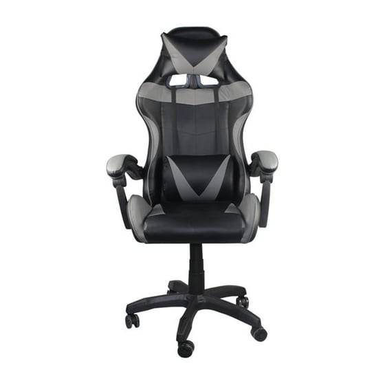 Καρέκλα Gaming Συνθετικό Δέρμα Woodwell BF7850 - Γκρι/Μαύρη image 2