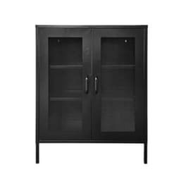 Ντουλάπα Μεταλλική Nextdeco Δίφυλλη 102x80x35cm - Μαύρο