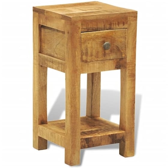 Κομοδίνο Vidaxl Από Μασίφ Ξύλο Μάνγκο 30x30x58 cm - Φυσικό image 3