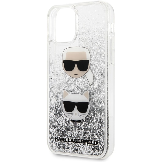 Karl Lagerfeld Liquid Glitter Case 2 Heads Θήκη Προστασίας – Iphone 11 (black/glitter Silver – Klhcn61kcglsl) image 2