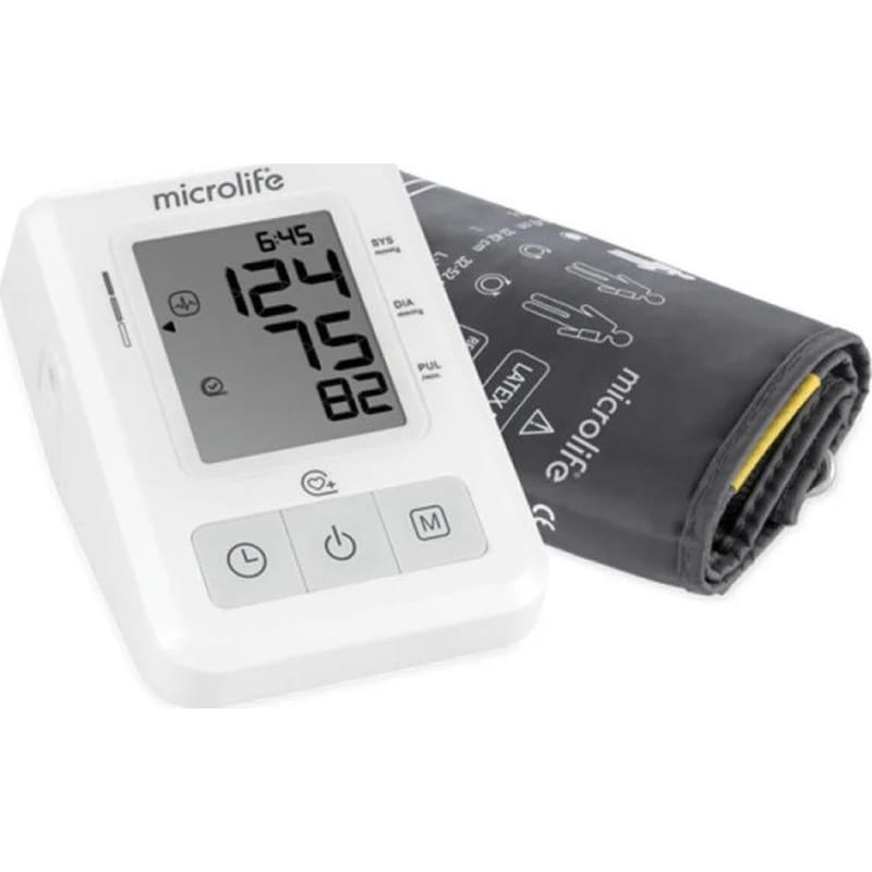 Ψηφιακό Πιεσόμετρο Μπράτσου MICROLIFE BP B2 BASIC με Ανίχνευση Αρρυθμίας Λευκό