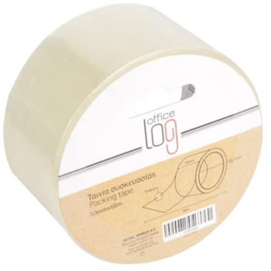Κολλητική Ταινία Συσκευασίας Office Log 50mm x 66mm Διάφανη image 0