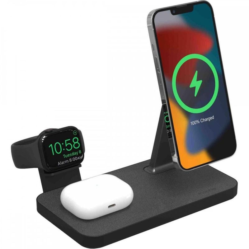 MOPHIE Ασύρματος Φορτιστής Mophie Snap+ 3 σε 1 Magsafe Stand 15W - Black