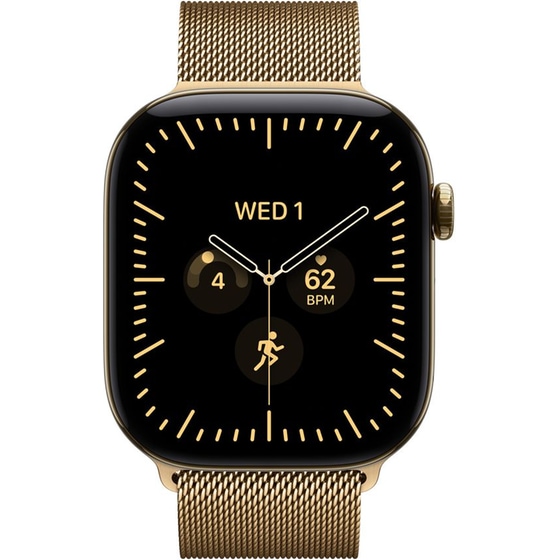Apple Watch Series 12 GPS + Cellular 42mm Radiant Gold Titanium Case with Radiant Gold Milanese Loop image 2