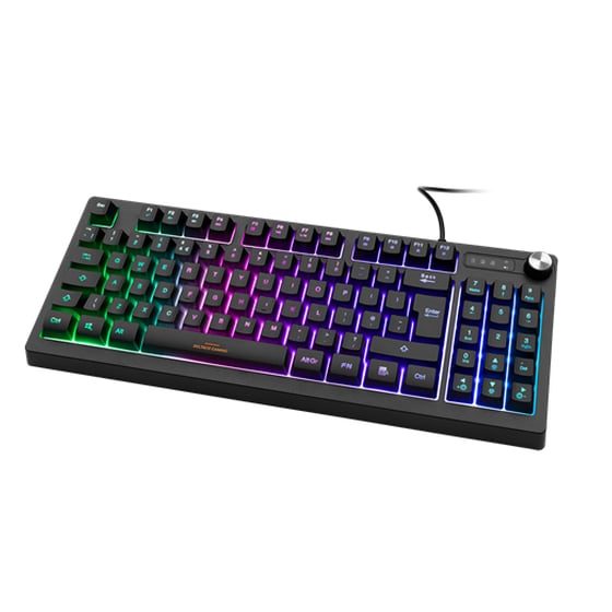 Deltaco GAM-110-UK DK230 Gaming Ενσύρματο Πληκτρολόγιο RGB Μαύρο (UK) image 1