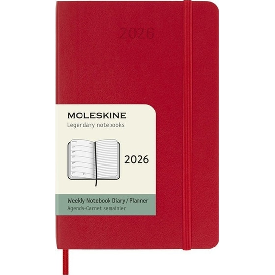 Ημερολόγιο Εβδομαδιαίο Moleskine 2026 12Μ Pocket Scarlet Red Soft image 0