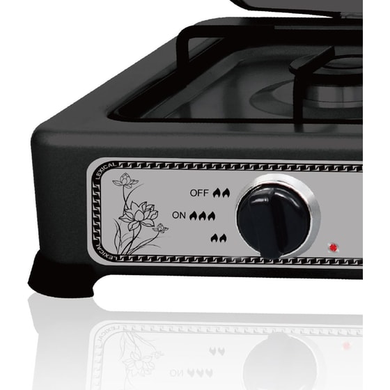 LEXICAL LGS-2813-2 3BUR Επιτραπέζια Εστία Υγραερίου Μαύρο image 2